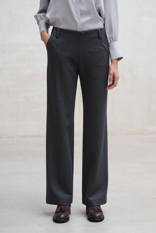 PANTALÓN RECTO LARGO ANTRACITA